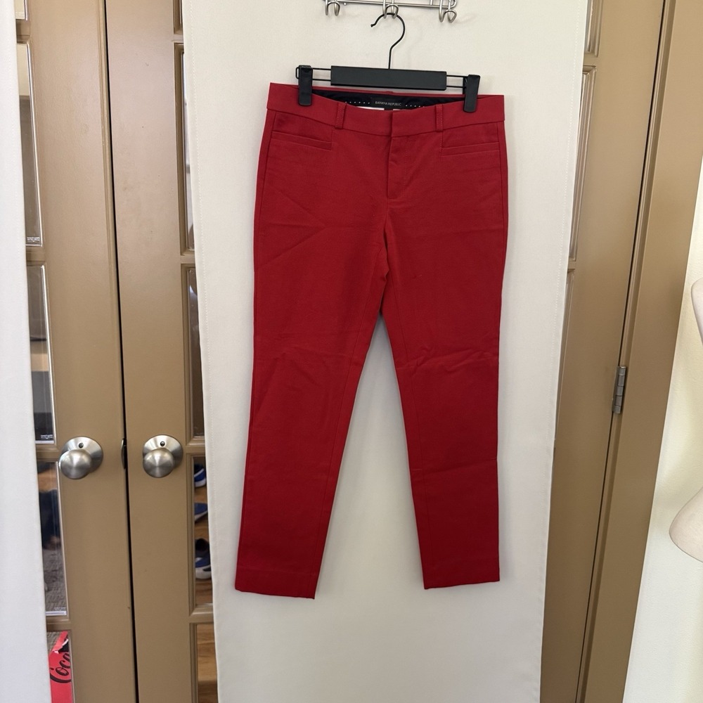 Banana Republic Womens 2 Red Sloan Fit Dress Pants Slacks Bottoms